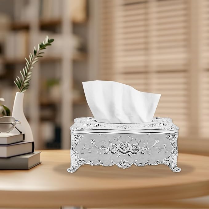 Geesatis Tissue Box Cover, Rectangle Tissue Box Holder, Rectangular Napkin - Image 7