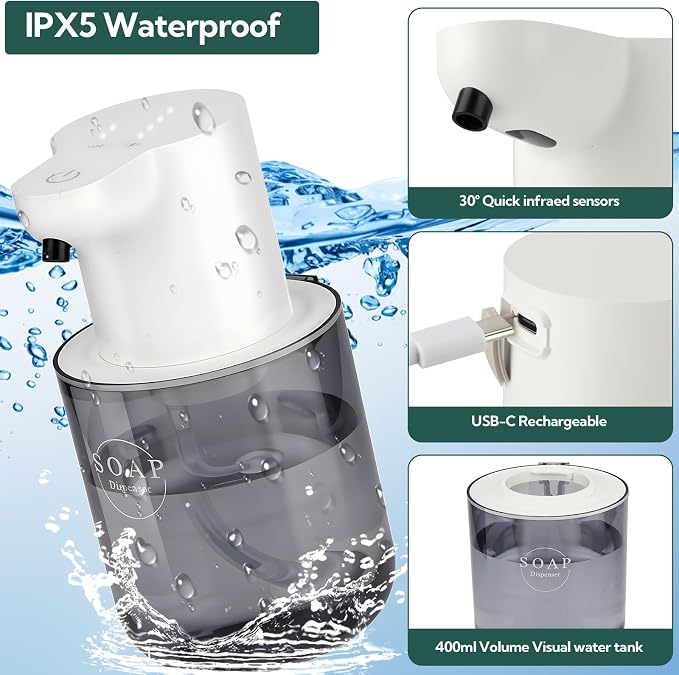 2 Pack Automatic Soap Dispenser, Touchless Automatic Liquid Soap Dispenser - Image 3