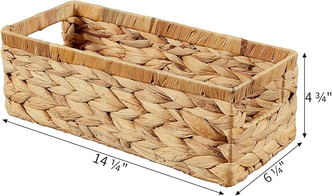 Vagusicc Water Hyacinth Wicker Storage Basket - Image 2
