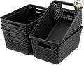 Set of 6 Baskets For Organizing, Plastic Storage Bins and Small Basket for by EasyCozyHomey
