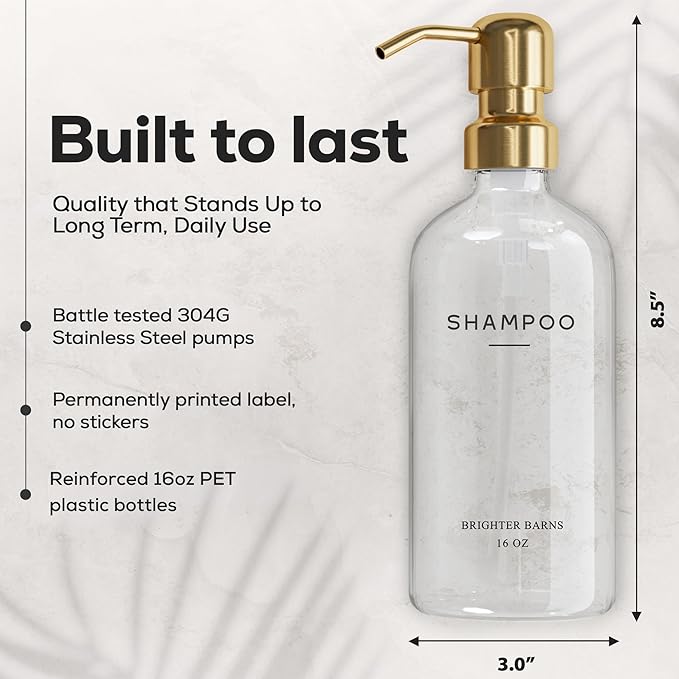 Luxury Shampoo and Conditioner Dispenser Set by Brighter Barns - Image 3