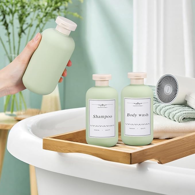 6.8oz Travel Bottles for Toiletries, Empty Plastic Squeeze Bottles - Image 6