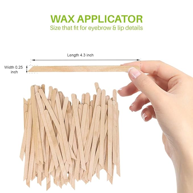 Mibly 200 Pcs Wooden Wax Sticks - Image 3
