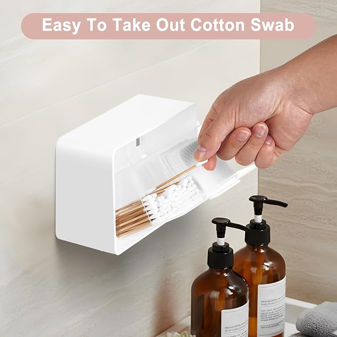 Qtip Holder, 2 Pack Wall Mount Qtip Holder Organizers - Image 7