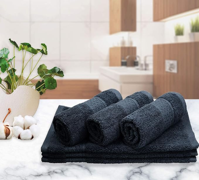 Cleanbear Extra Soft Wash Cloths Washcloths Set 6-Pack 13 x 13 Inches, Highly - Image 5