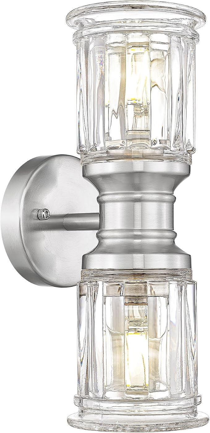 Bathroom Wall Sconces, HWH Brushed Nickel Wall Lighting by HWHINVESTMENT