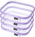 YQBRA 4 Pack Clear Hard Shell Zipper Case, See-Through Hard Plastic Organizer by Unknown