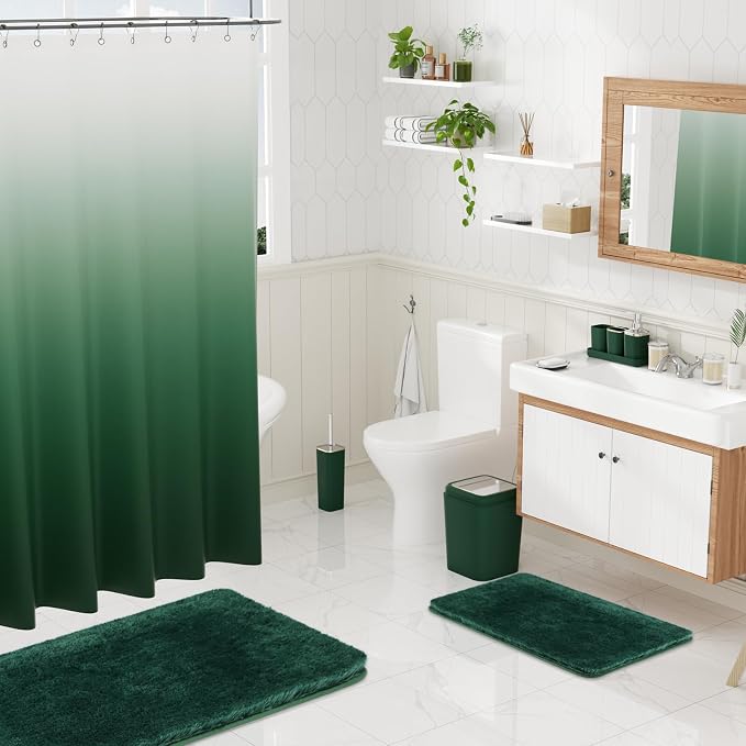 Dark Green Bathroom Accessories Set - Image 8
