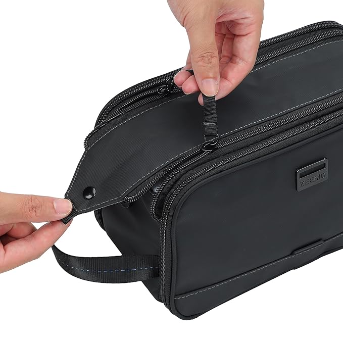 ZEEMO Travel Toiletry Bag for Men, Medium Water-Resistant Double-Sided - Image 4