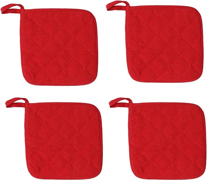 Cotton Pot Holders Cotton Made Machine Washable Heat Resistant Everyday Kitchen - Image 2