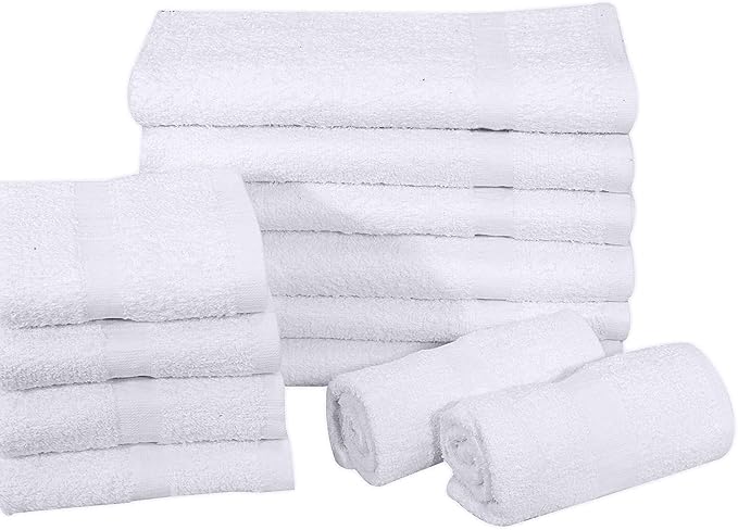 GOLD TEXTILES Bulk Pack 60 Pcs White Economy 15x25 Inches Basic Hand Towel - Image 7