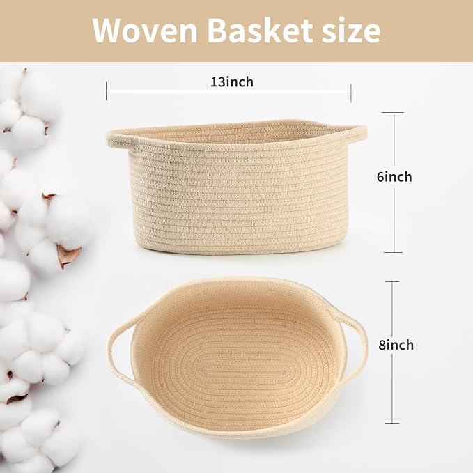 Cute Woven Gift Basket – Beige Empty Gift Basket - Image 2