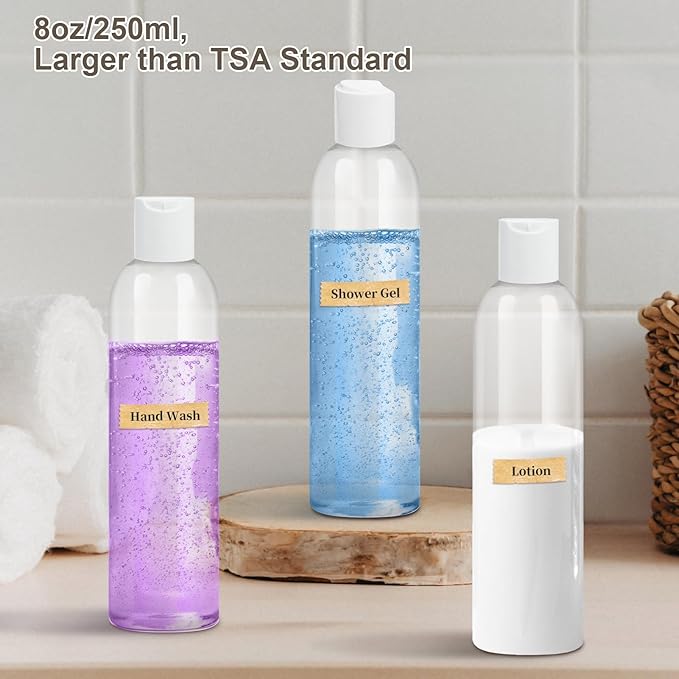 30 Pack 8 oz Clear Plastic Bottles - Image 5