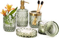 EMPO 6PCS Bathroom Clear Glass Accessories Set, Contemporary Modern Decor by EMPO