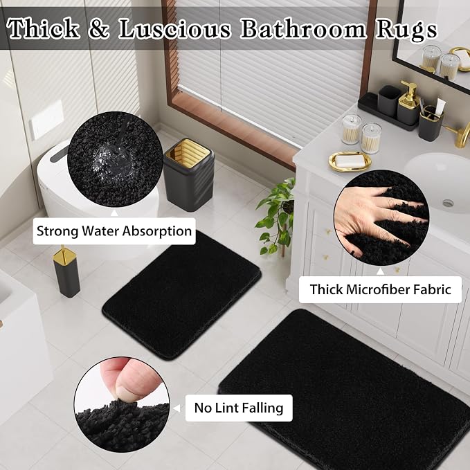 Bathroom Set - Black Bathroom Accessories Set, Bathroom Sets - Image 4
