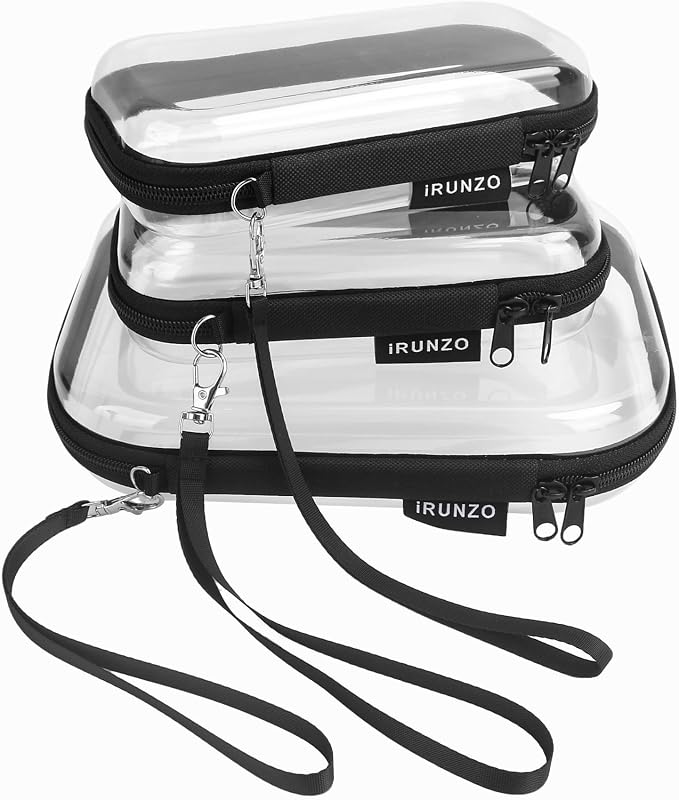 3 PCS Clear Hard Shell Zipper Case by Unknown