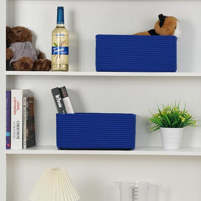 3-Pack Storage Baskets for Organizing | Woven Shelf Toy Basket | Rope Baskets - Image 4