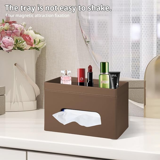 PU Leather Tissue Box Cover Rectangle - Image 7