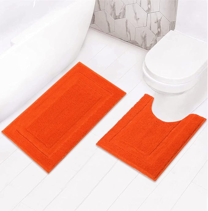 SHACOS Soft Fluffy Bathroom Rugs Set of 2 - Image 2