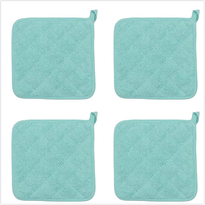 Cotton Pot Holders Cotton Made Machine Washable Heat Resistant Everyday Kitchen - Image 2