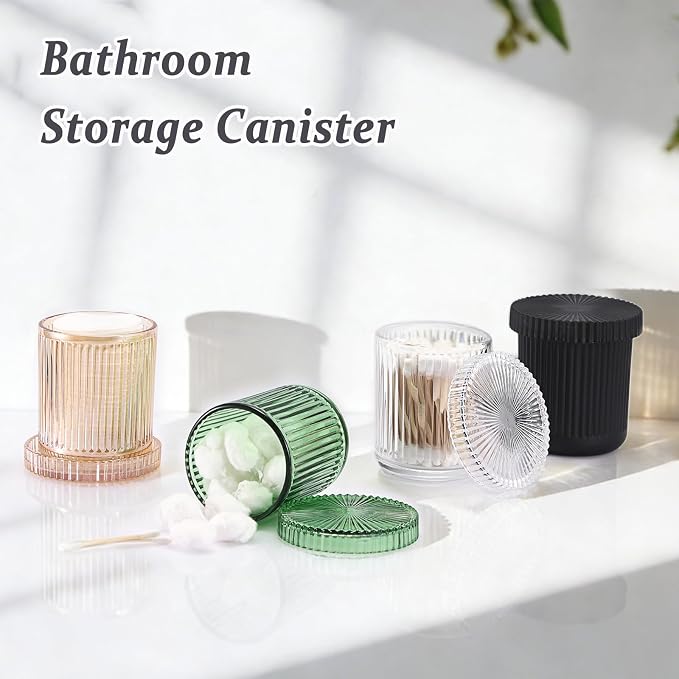Hipiwe Glass Qtip Holder Dispenser - Image 4