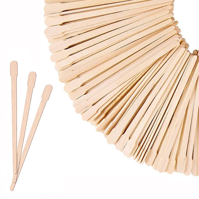 Mibly 500 Pcs Wooden Wax Sticks by MIBLY