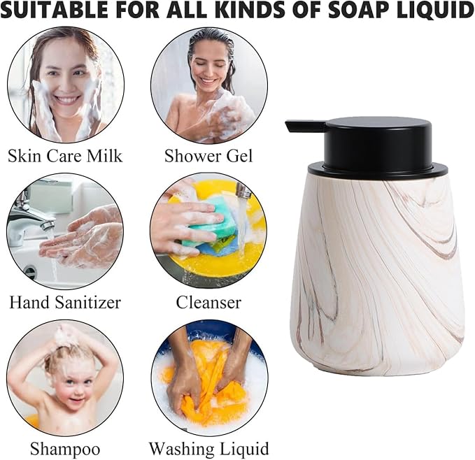 12Oz Ceramic Liquid Soap Dispenser - Image 7