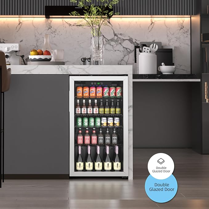 3.1 Cubic Feet/110 Can Beverage Refrigerator, 17 Inch Fridge - Image 7