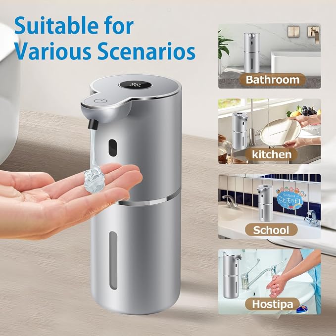Automatic Liquid Soap Dispenser 12.8oz, Rechargeable & 6 Levels Soap Adjustable - Image 7