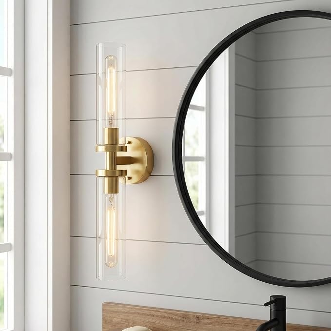 Wall Sconces 2-Pack, Hardwired Bathroom Light Fixtures, Modern Farmhouse Vanity - Image 9