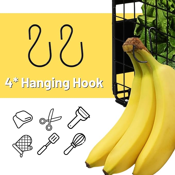 2 Set Magnetic Shelf for Fridge, Fruit Potato & Onion Storage Bins, Pantry - Image 6