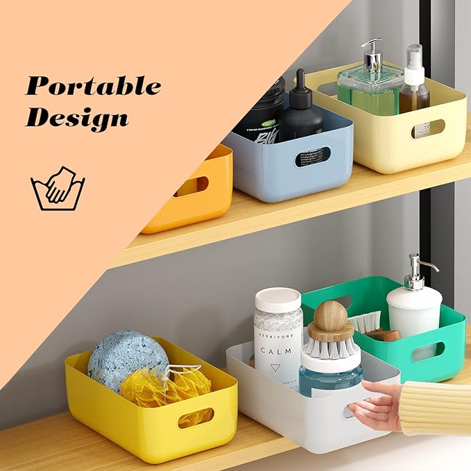 OWill 12 PCS Plastic Storage Bins and Baskets - Image 4