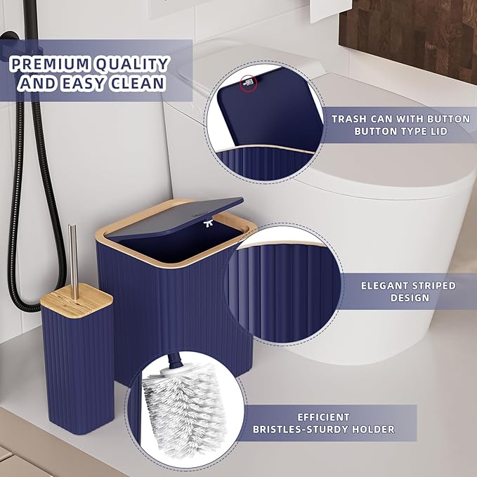Bathroom Set - 25PC Blue Bathroom Set - Image 7