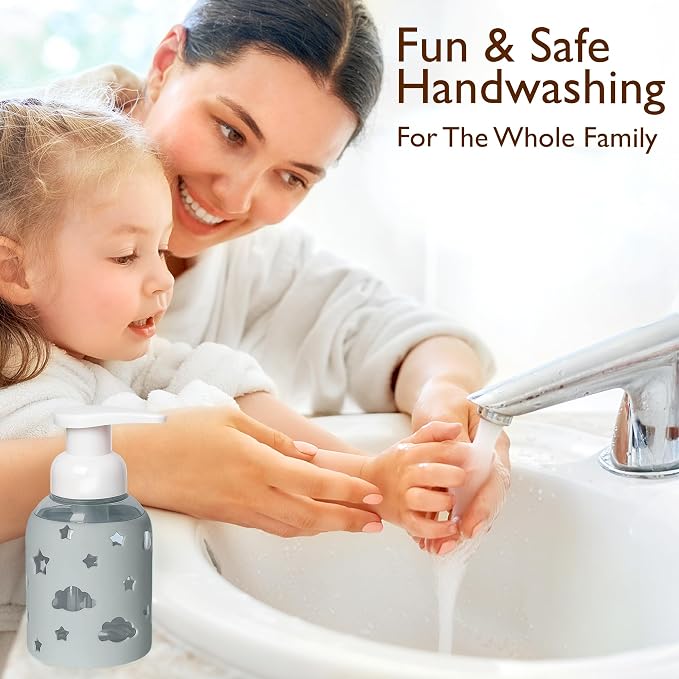 SoCal Suds & Company Foaming Hand Soap Dispenser Glass, Liquid Soap Pump - Image 7