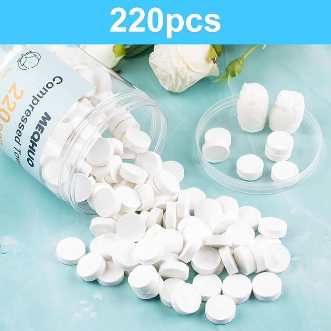 220 Pcs Compressed Towels for Face, Mini Portable Compressed Towel Tablets - Image 3