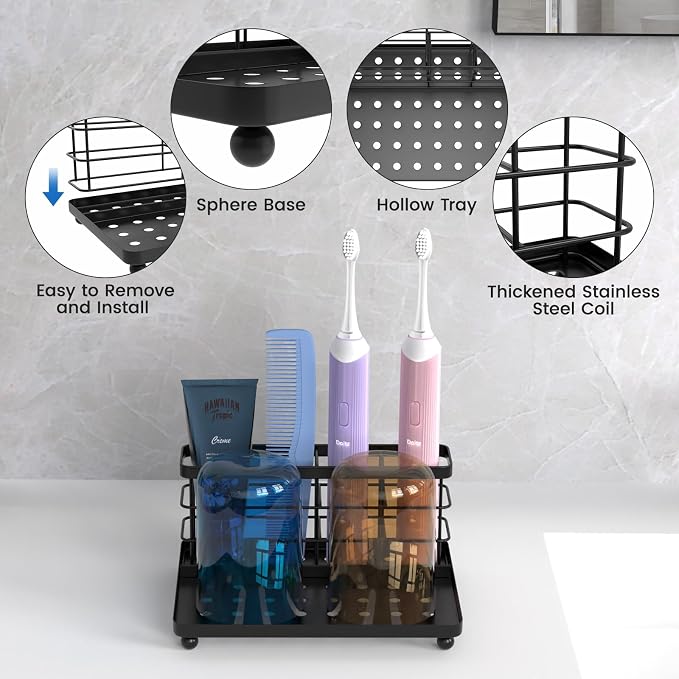 Luxspire Toothbrush Holders for Bathroom, Toothbrush Holder - Image 3