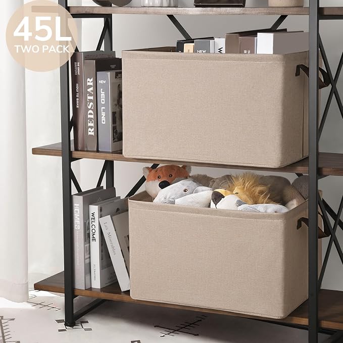 CHICVITA Storage Baskets for Shelves, Extra Large Closet Organizer Bins - Image 6