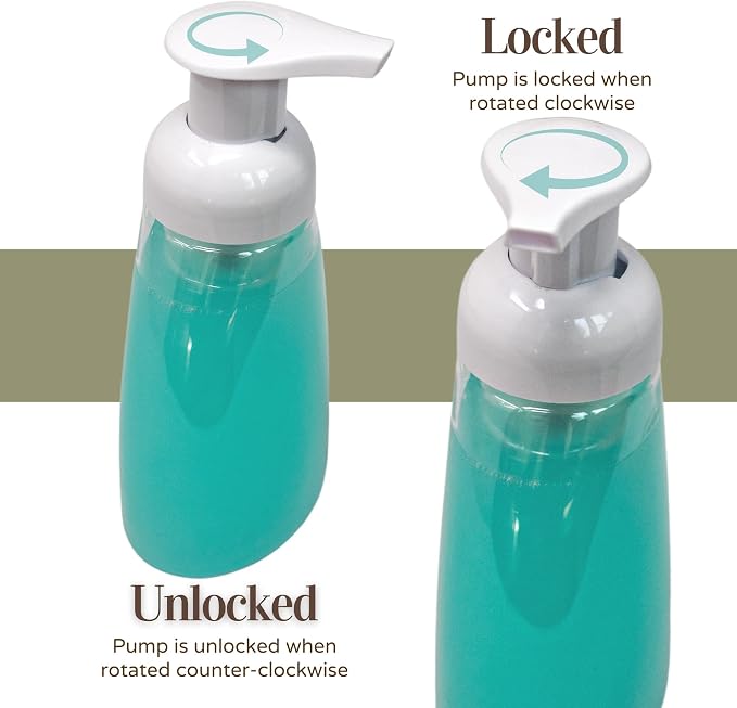 Clear Plastic Foaming Bathroom Countertop Soap Dispensers, Foaming Pump Bottles - Image 4