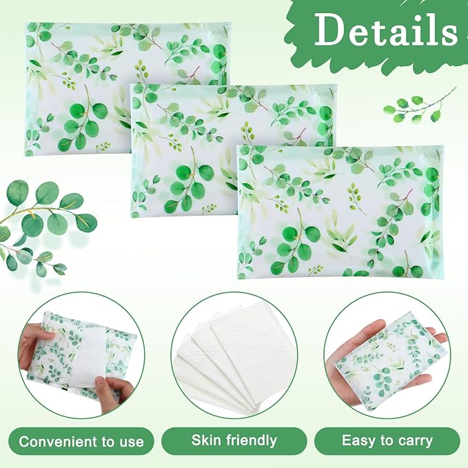 Geyee 50 Packs Tissue Travel Size Facial Paper Napkins Travel Packs Disposable - Image 3