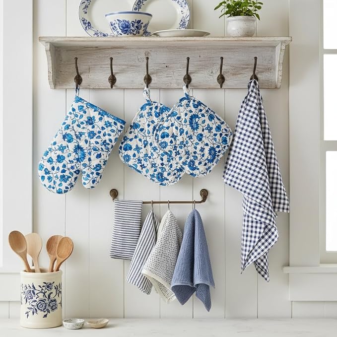Cotton Pot Holder for Kitchen Heat Resistant Oven Mitts Potholder Hot Pads - Image 6