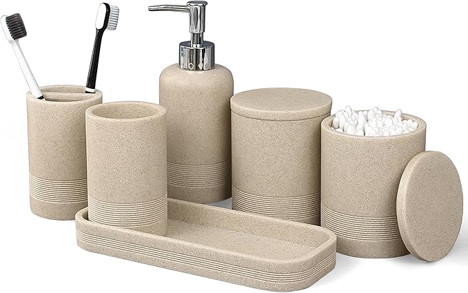 6-Piece Bathroom Accessories Set, Bathroom Accessory Set by LINCHUAN