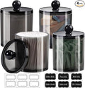 SheeChung 4-Pack Black Acrylic Apothecary Jars by SheeChung