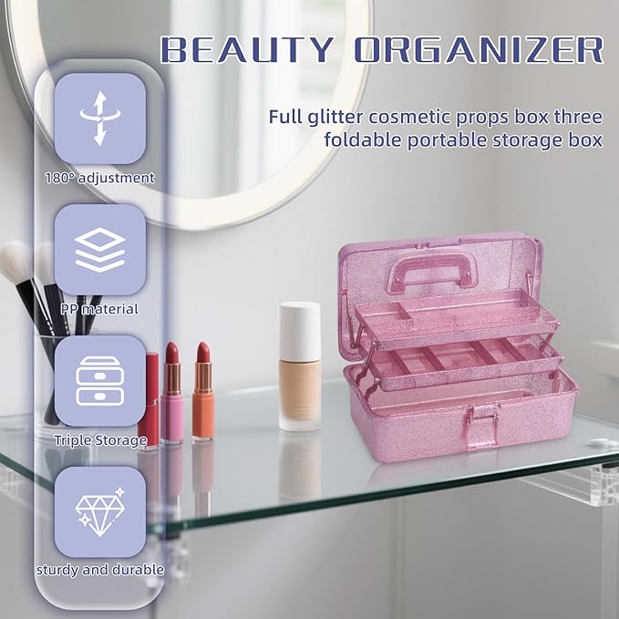 3-Tier Stackable Storage Organizer Box | Portable Multi-Use Tackle Box - Image 3