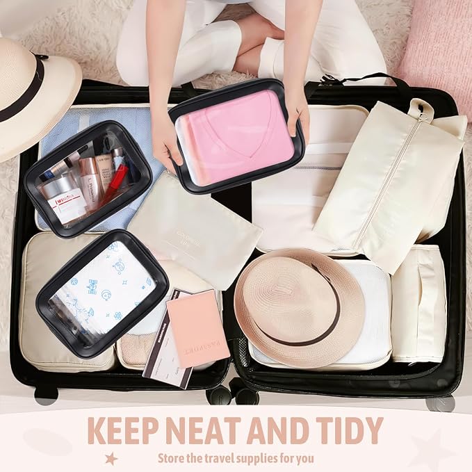 6PCS Clear Toiletry Bag, TSA Approved Travel Pouch - Image 6