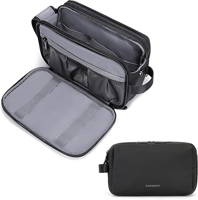 BAGSMART Toiletry Bag for Men, Travel Toiletry Organizer Dopp Kit by BAGSMART