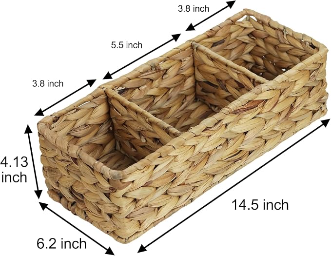 Water Hyacinth Basket for Toilet Paper, Wicker Baskets for Storage Bathroom - Image 5