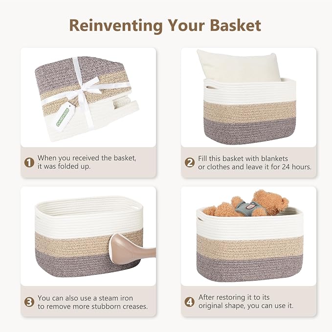 Cotton Rope Storage Basket, Woven Basket - Image 8