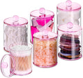 6 Pack Qtip Holder, Canister Apothecary Jar Set, Bathroom Jars by XIPENGKEJI