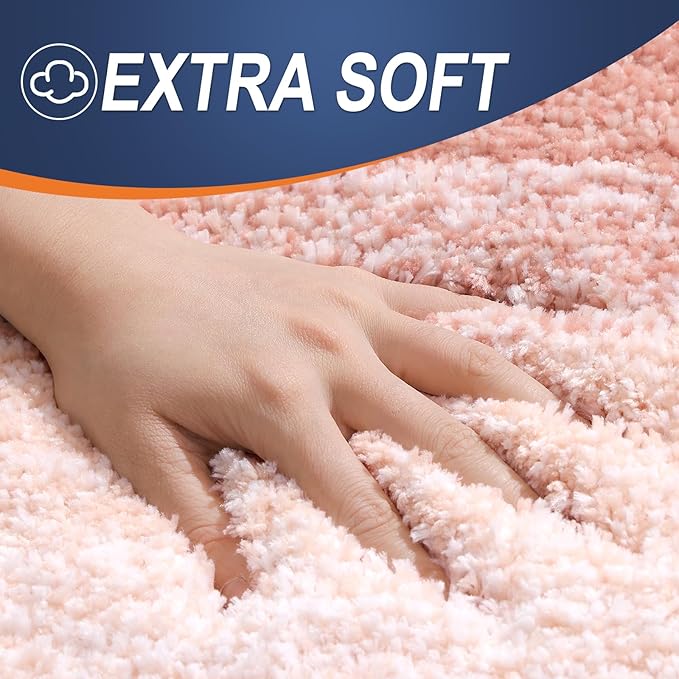 OLANLY Bathroom Rug Set 2 Piece, Soft Absorbent Microfiber Bath Mats and - Image 3
