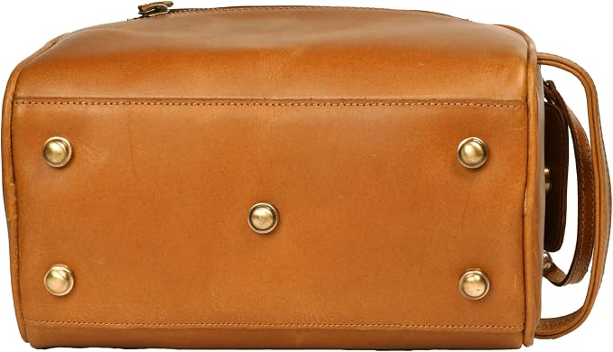 Premium Leather King Size Toiletry Travel Pouch – Handcrafted Dopp Kit Bag - Image 7